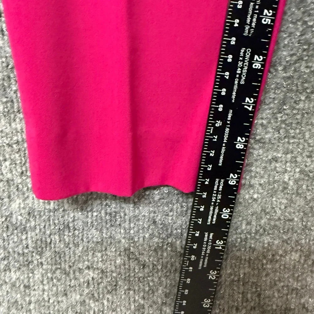 Vince Camuto Dress Pants Womens 4 Fuchsia Pink Tailored Slim Leg Low Rise Career